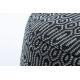 Πουφ ΚΥΛΙΝΔΡΟΣ 50 x 50 x 50 cm Μπόχο 22075 υποπόδιο, για κάθισμα μαύρο / ανοιχτό γκρι