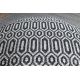 Puff CILINDER poef 50 x 50 x 50 cm poefa Boho 22075 voetsteun, om te zitten zwart / helder grijskleuring