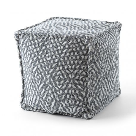 Pufa Kwadrat Puf 50 X 50 X 50 Cm Pufa Boho 284 Podnozek Do Siedzenia Antracyt Krem Fotele Pufy