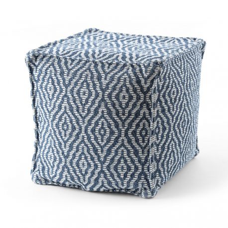 Puff RUUDUKUJULINE 50 x 50 x 50 cm pouffe Boho 22084 jalatugi, istuda tumesinine / koor
