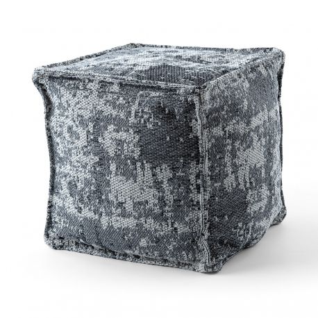 Πουφ ΤΕΤΡΆΓΩΝΟ 50 x 50 x 50 cm Μπόχο 2809 υποπόδιο, για κάθισμα ανοιχτό γκρι / ανθρακίτης