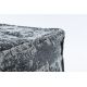 Puff carré 50 x 50 x 50 cm Pouf Boho 2809 repose-pieds, siège en laine, gris clair / anthracite