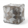 Pufa KWADRAT puf 50 x 50 x 50 cm pufa Boho 2816 podnóżek, do siedzenia krem / taupe