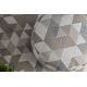 Tapis LIRA E1627 Triangles géométrique, structuré, moderne, glamour - gris