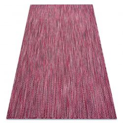 Modern FISY carpet SISAL 20774 Squares, melange pink