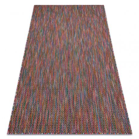 Moderno FISY alfombra sisal 20776 Zigzag, mezcla rosado
