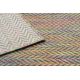 Moderno FISY alfombra sisal 20776 Zigzag, mezcla arcoiris de colores