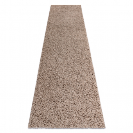 Tapis, le tapis de couloir SOFFI shaggy 5cm beige - pour la cuisine, l'antichambre, le couloir