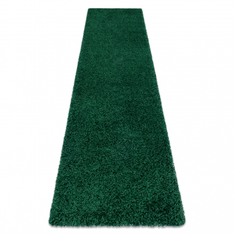 Carpet, Runner SOFFI shaggy 5cm bottle green - for the kitchen, corridor & hallway