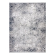 Modern Teppich REBEC Franse 51117 - zwei Ebenen aus Vlies creme / dunkelblau 