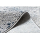 Moderní koberec REBEC 51117 střapce, dvě vrstvy rouna, recyklovatelná bavlna bavlna, krémový, tmavě modrý