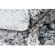 Tapete moderno REBEC franjas 51122A - dois níveis de lã cinza creme / azul escuro 