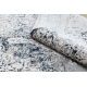 Covor modern REBEC franjuri 51122A - două niveluri de lână cremă / albastru inchis