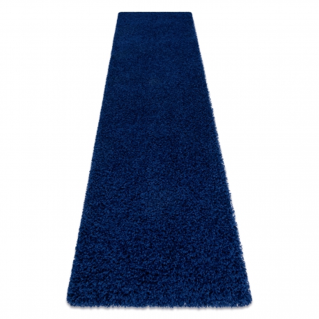 Alfombra, alfombra de pasillo SOFFI shaggy 5cm azul - para la cocina,  70x200 cm