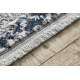 сучасний килим REBEC бахромою 51172A - два рівні флісу крем / темно-синій