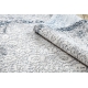 модерен килим REBEC ресни 51172A - две нива на руно сметана / тъмно синьо