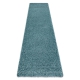 Tapis, le tapis de couloir SOFFI shaggy 5cm bleu - pour la cuisine, l'antichambre, le couloir