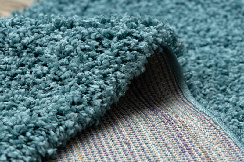 Alfombra, alfombra de pasillo SOFFI shaggy 5cm azul - para la cocina,  70x200 cm
