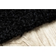 Alfombra, alfombra de pasillo SOFFI shaggy 5cm negro - para la cocina, entrada, pasillo 