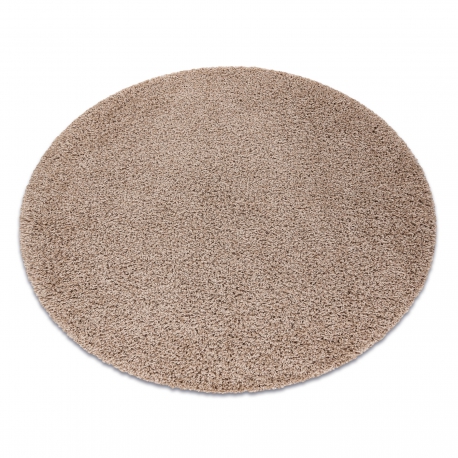 Kulatý koberec SOFFI shaggy 5cm béžový