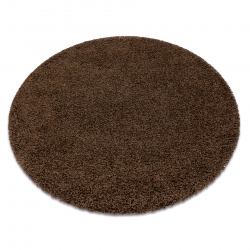 Kulatý koberec SOFFI shaggy 5cm hnědý