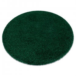 Szőnyeg SOFFI kör shaggy 5cm üveg zöld