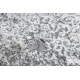 сучасний килим REBEC бахромою 51188A - два рівні флісу крем / сірий