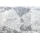 Kilimas REBEC Šiuolaikinis kutai 51192A - dviejų sluoksnių vilna kremastaas / pilka