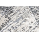Tappeto moderno REBEC frange 51192A - due livelli di pile crema / grigio