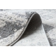 Tapete moderno REBEC franjas 51192A - dois níveis de lã cinza creme / cinzento