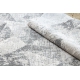 модерен килим REBEC ресни 51192A - две нива на руно сметана / сив