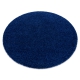 Alfombra SOFFI circulo shaggy 5cm azul oscuro