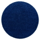 Alfombra SOFFI circulo shaggy 5cm azul oscuro