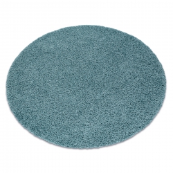 Kulatý koberec SOFFI shaggy 5cm modrý