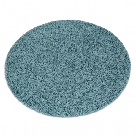 Teppich SOFFI Kreis shaggy 5cm blau