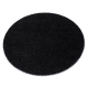 Matta SOFFI cirkel shaggy 5cm svart