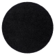 Alfombra SOFFI circulo shaggy 5cm negro