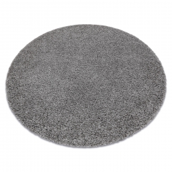 Tapis SOFFI Cercle shaggy 5cm gris