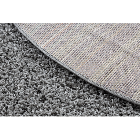 Kulatý koberec SOFFI shaggy 5cm šedá kruh 160 cm