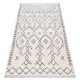 Modern Teppich REBEC Franse 51136A - zwei Ebenen aus Vlies creme