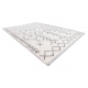 Modern Teppich REBEC Franse 51136A - zwei Ebenen aus Vlies creme