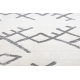 модерен килим REBEC ресни 51136A - две нива на руно сметана