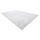 сучасний килим REBEC бахромою 51195A - два рівні флісу крем