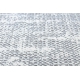 Tapete moderno REBEC franjas 51195A - dois níveis de lã cinza creme