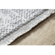 Modern Teppich REBEC Franse 51195A - zwei Ebenen aus Vlies creme
