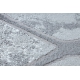 Alfombra MEFE moderna B401 - Structural dos niveles de vellón gris oscuro