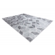 Alfombra MEFE moderna B400 Cubo, geométrico 3D - Structural dos niveles de vellón gris oscuro