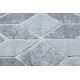 Alfombra MEFE moderna B400 Cubo, geométrico 3D - Structural dos niveles de vellón gris oscuro