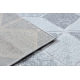 Moderný MEFE koberec B400 vzor kocka, geometrický 3D - Štrukturálny, dve vrstvy rúna tmavo-sivá
