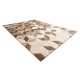 Modern MEFE Teppich B400 Würfel, geometrisch 3D - Strukturell zwei Ebenen aus Vlies dunkelbeige